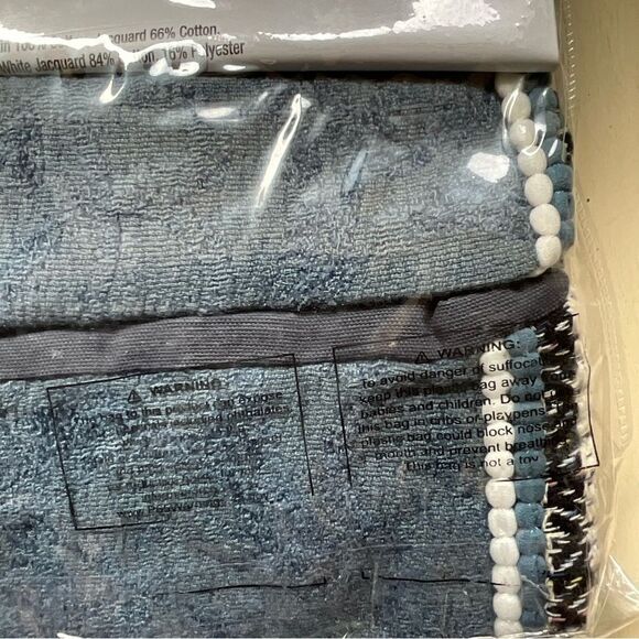 MERCHANT 41 Pillow Cover Zippered 18" Square Blue And White NWT - Picture 4 of 7